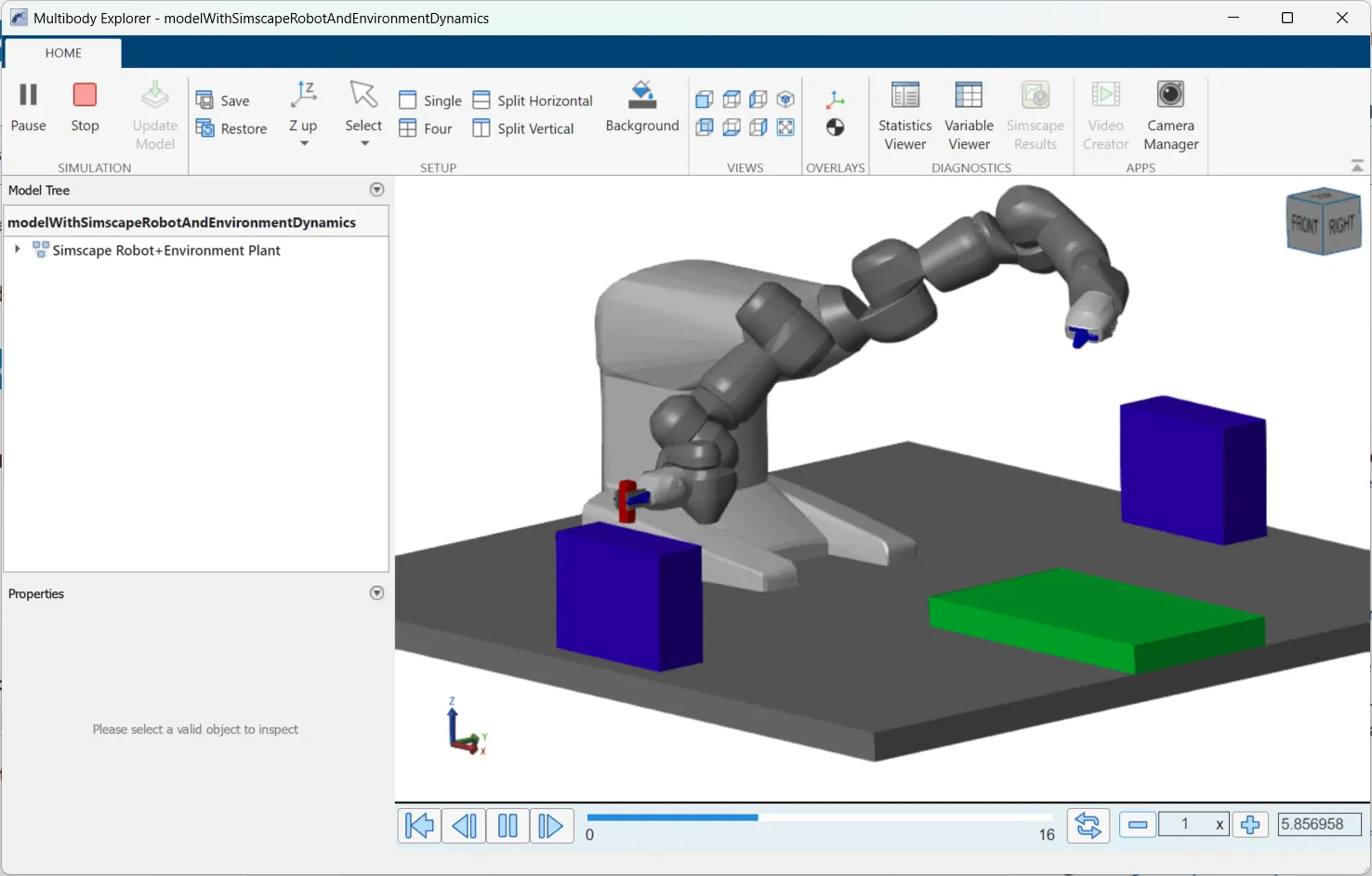 Screenshot of Simulink interface.